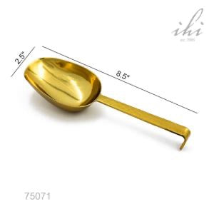 Brass-Finish Hammered Scoop