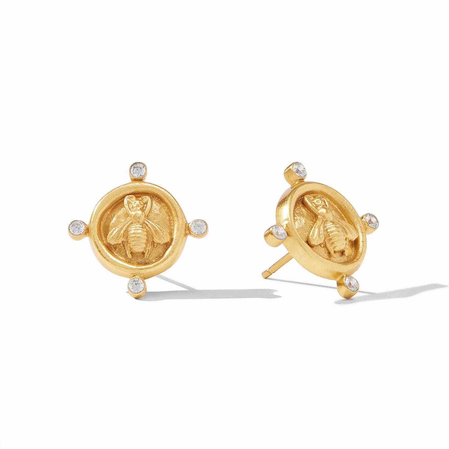 Bee Cameo Stud-Gold