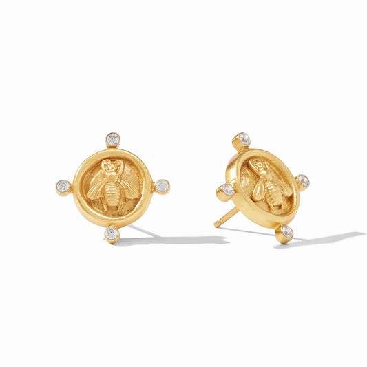Bee Cameo Stud-Gold