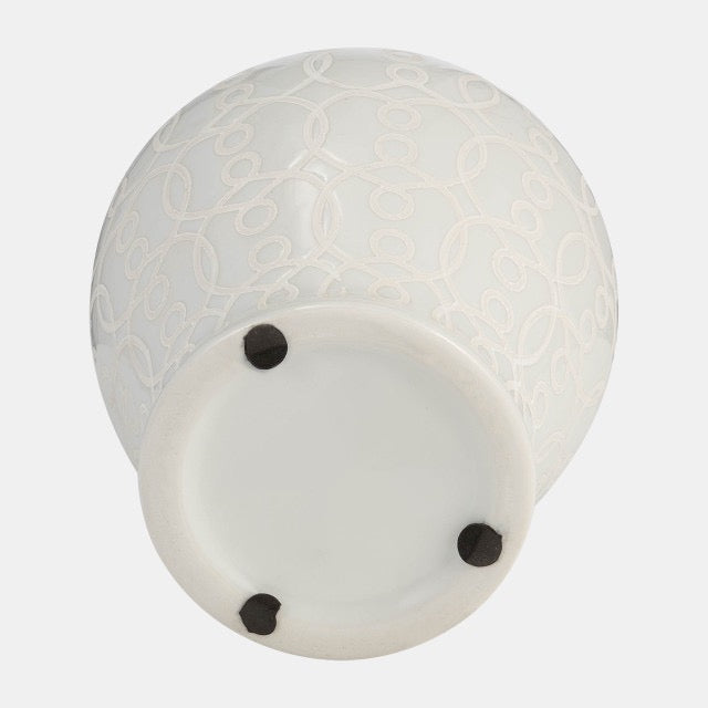 10" Ivory Temple Jar
