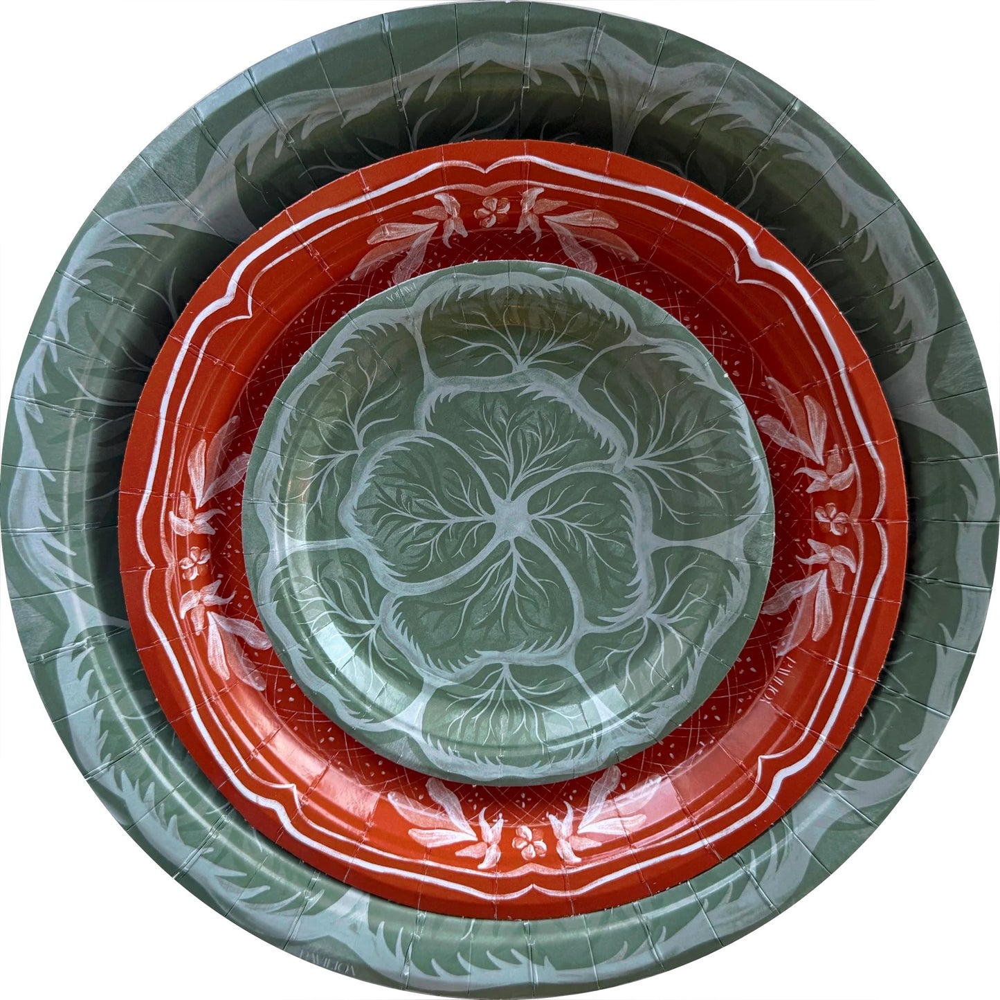 Pavilion Mini Bunny Green Melissa's Garden Cabbage Plates