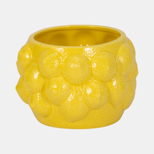 7" Lemon Flower Pot