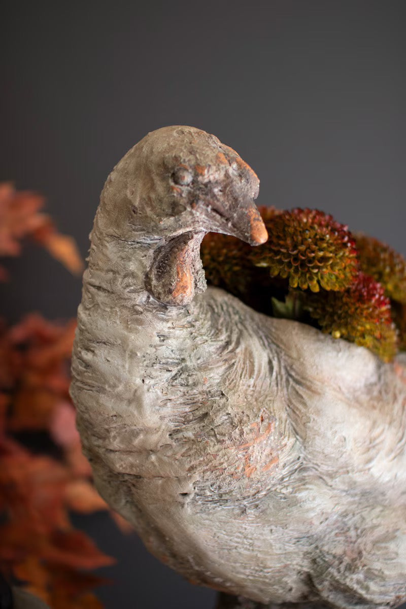 Faux Concrete Turkey Planter