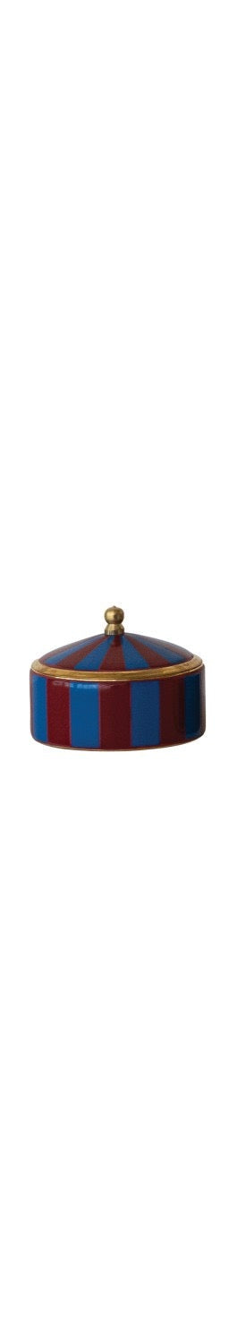 Brass & Resin Striped Box, 6 Colors