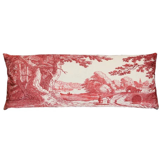 Toile Lumbar Feather down filled Pillow