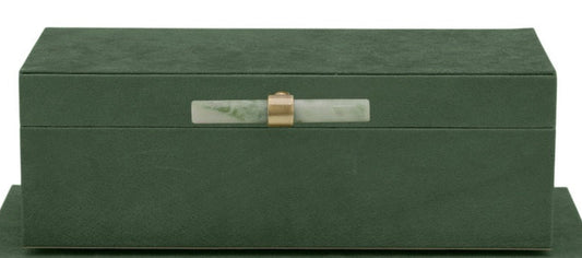 Aubrina Green Suede/Stone Hardware Box (2 Sizes)