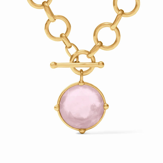 Julie Vos Honeybee Statement Necklace Iridescent Rose