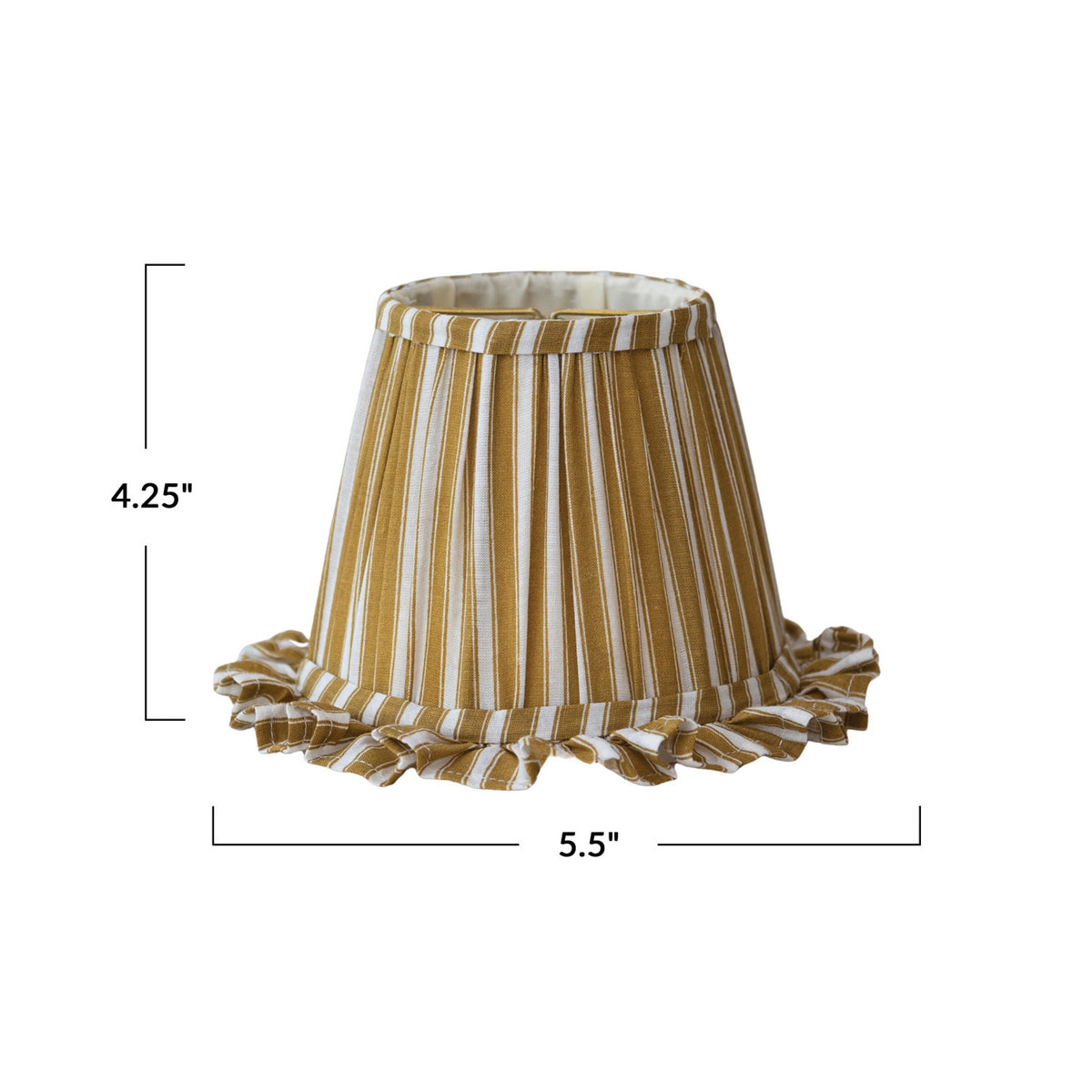 Cotton Mustard Striped Clip-on Mini Lampshade