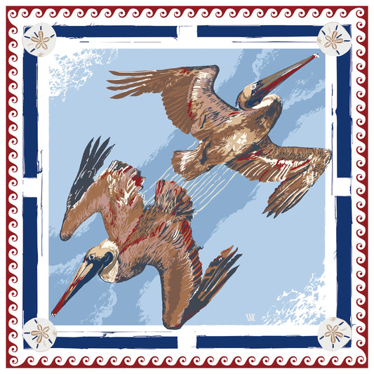 Austin Williams Americana Tide Diver Double Sided Scarf