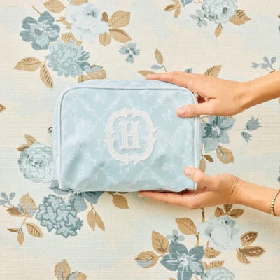 Toiletry Bag Blue Trellis