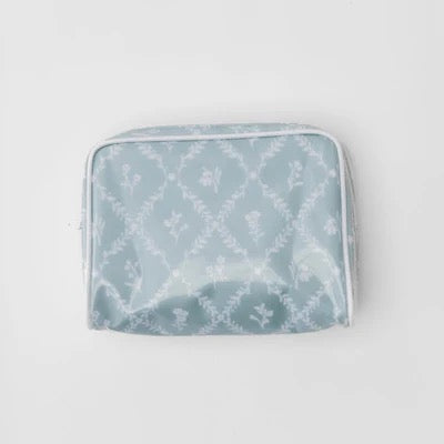Toiletry Bag Blue Trellis