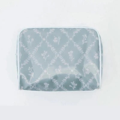 Toiletry Bag Blue Trellis