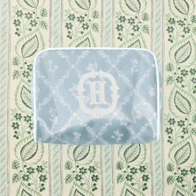 Toiletry Bag Blue Trellis