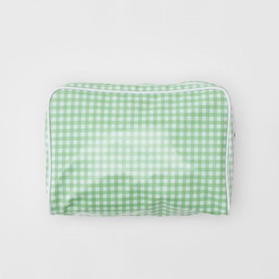 Toiletry Bag Green Gingham