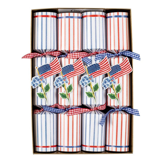 Caspari Party/Holiday Crackers Flags and Hydrangeas