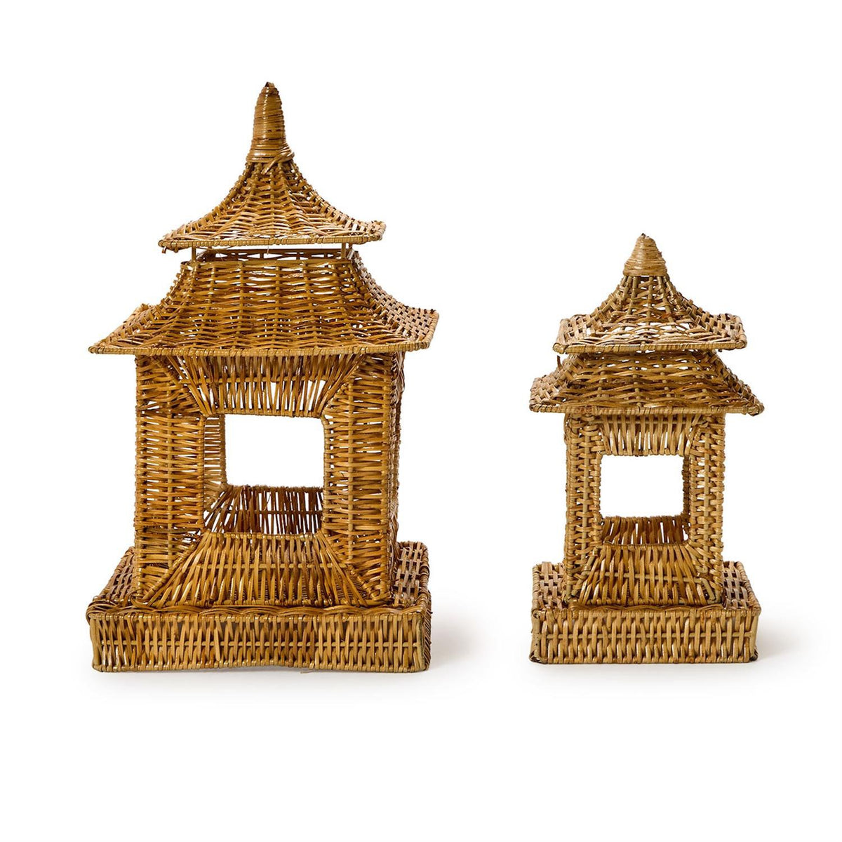 Rattan Pagoda Lanterns in 2 Sizes