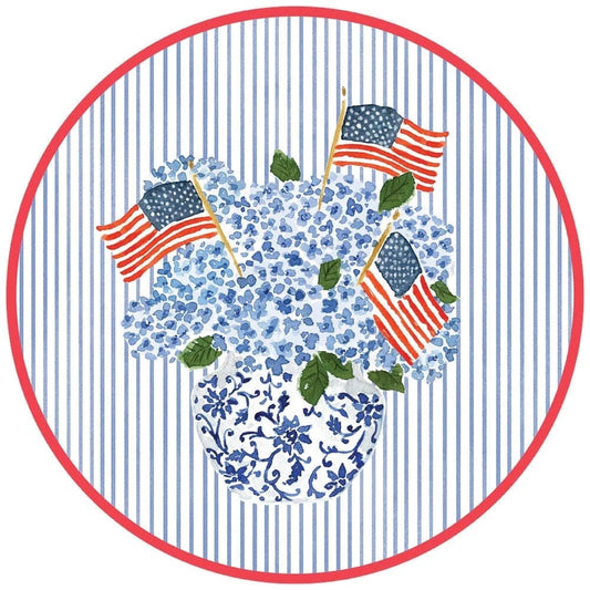 Flags & Hydrangeas Paper Placemats