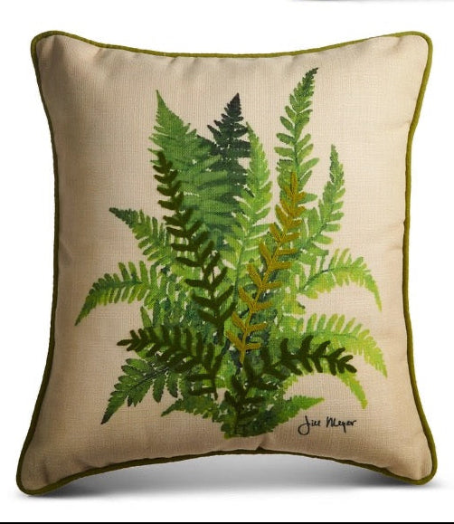 18" Farmhouse Fern Pillow