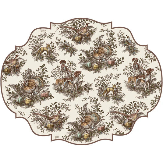 Die-cut Harvest Toile Frame Placemat
