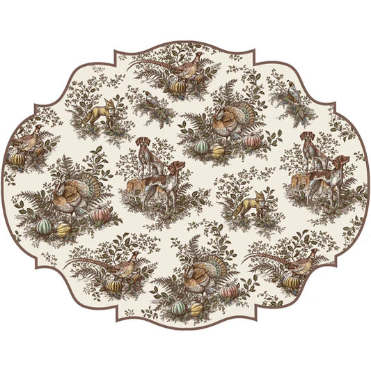 Die-cut Harvest Toile Frame Placemat