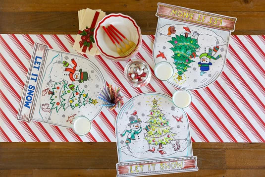 Die-cut Snow Globe Coloring Placemat