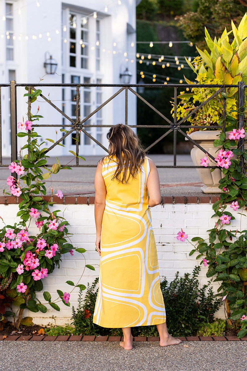 Cosmo Gold Sleeveless Cassidy Long Dress
