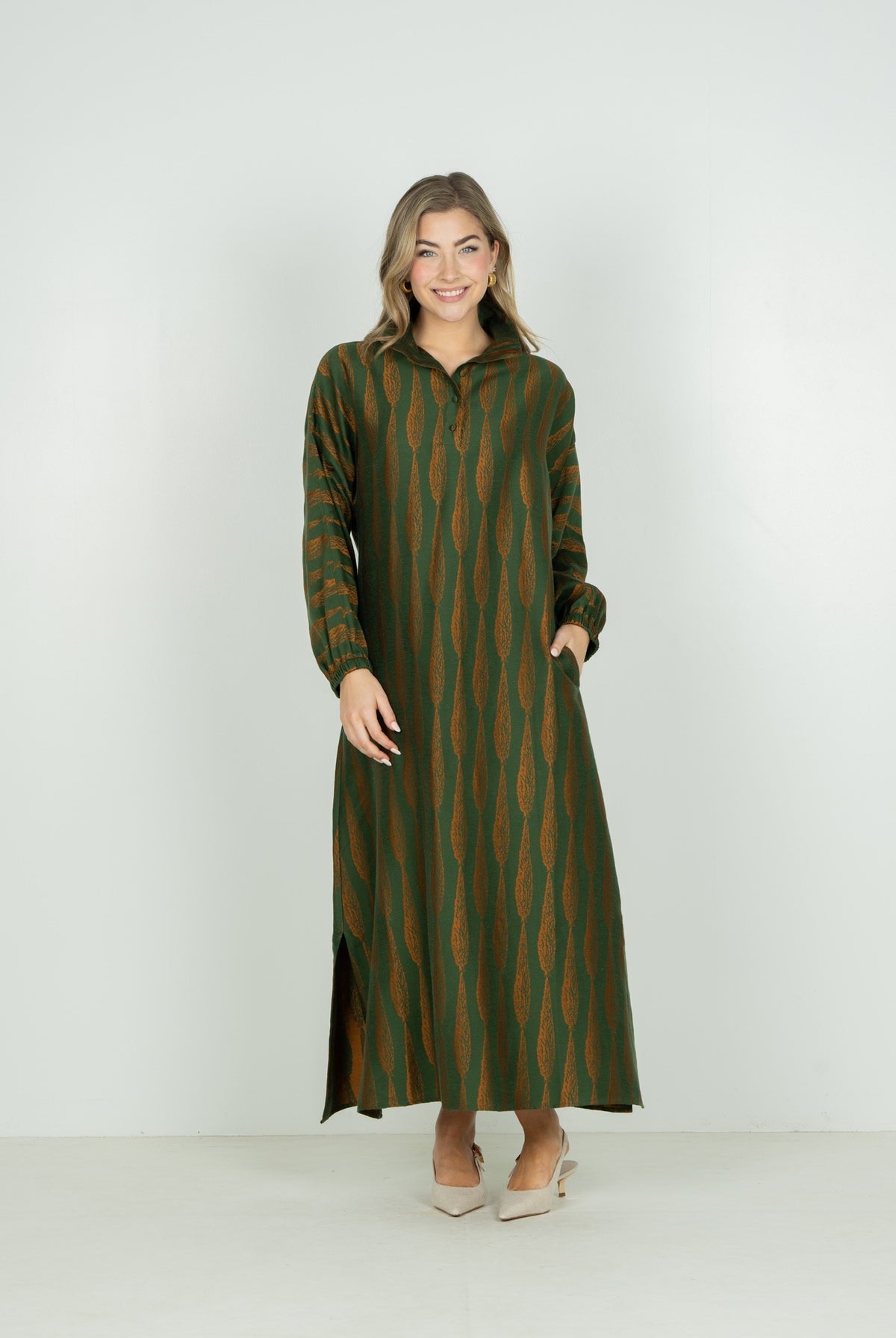 Long-sleeve Poppy Maxi - Tuscan Villa