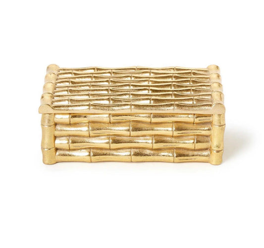 Gold Bamboo Box w/ Velvet Lining