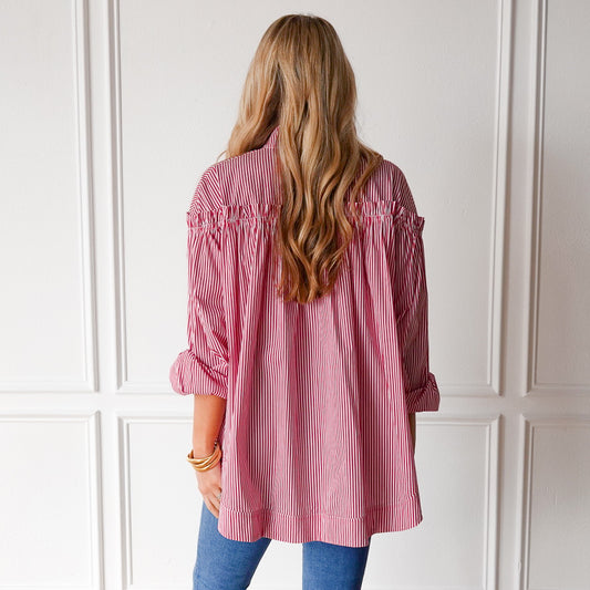 Miriam Top in Stripe (3 Colors) Pink Rose