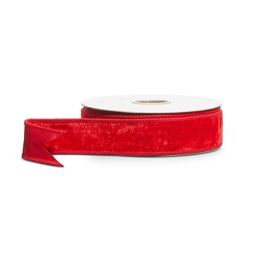 1.5” X 10 Yards Red Velvet Wired Ribbon