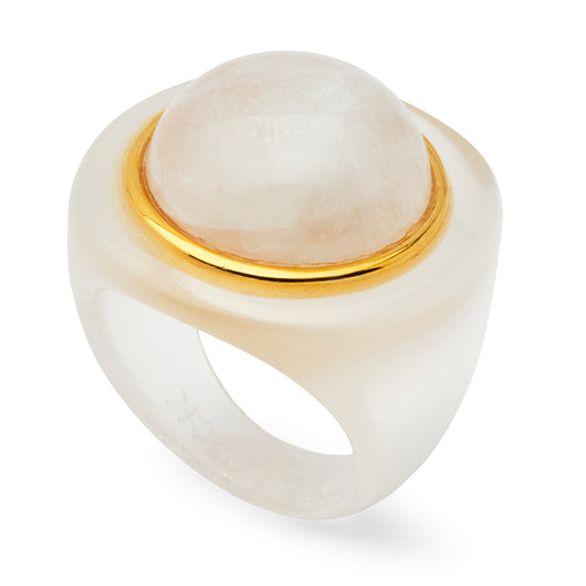Opal Resin-Moonstone Ring