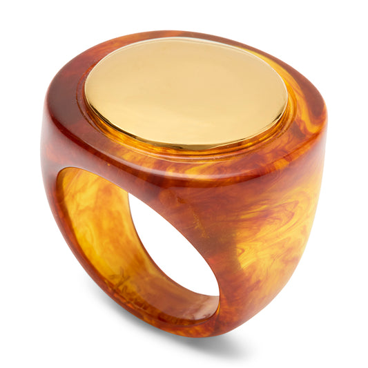 Tortoise Shell Resin Ring