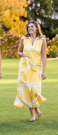 Cosmo Gold Sleeveless Cassidy Long Dress