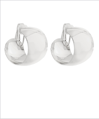 Wide Metal Clip On Hoops (Silver and Gold)