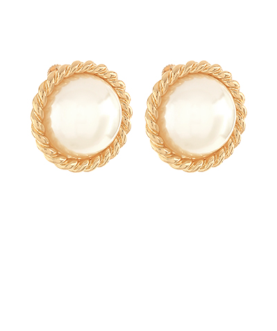 Chunky Dome Shape Clip On Earrings