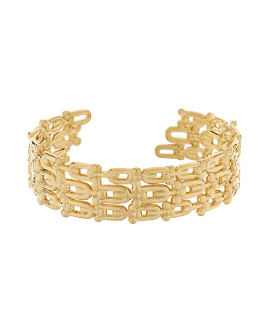 Wide U Link Cuff Bracelet