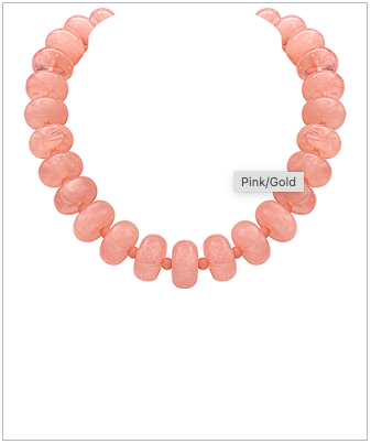 Pink Rondelle Bead Necklace