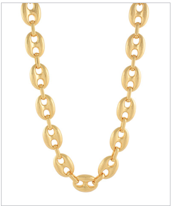 Vintage Gold Linked Mariner Necklace