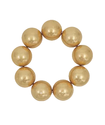 Worn Gold Pearl Bracelet
