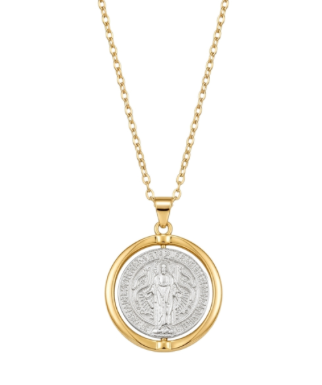 Twotone Coin Necklace