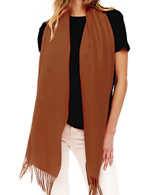 Cashmere Blend Wrap in Brown