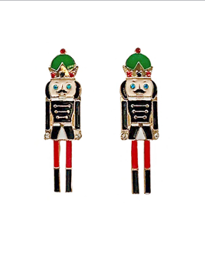 Black Nutcracker Earrings