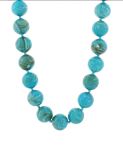 Turquoise Marble Beaded Necklace