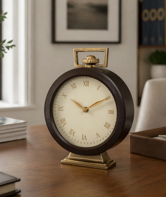 Jansen Gold Clock 9"