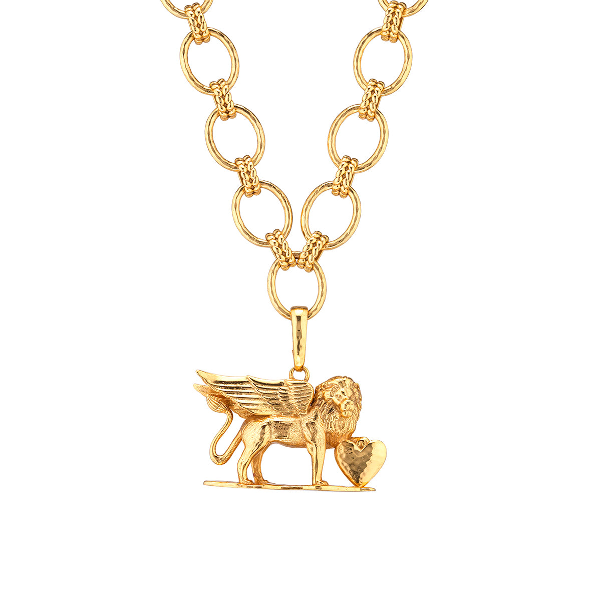 Gold Lionheart Charm Pendant