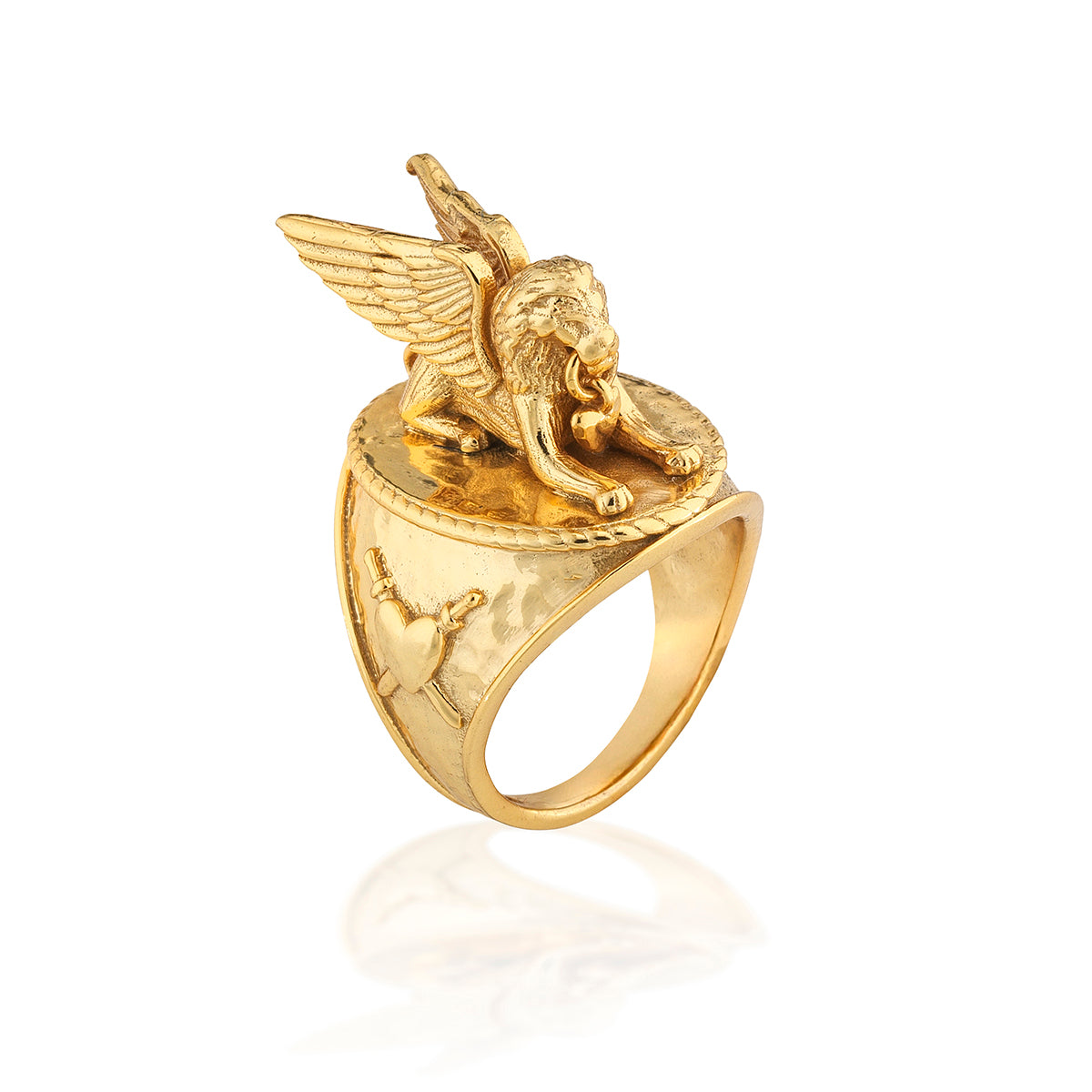 Gold Lionheart Ring