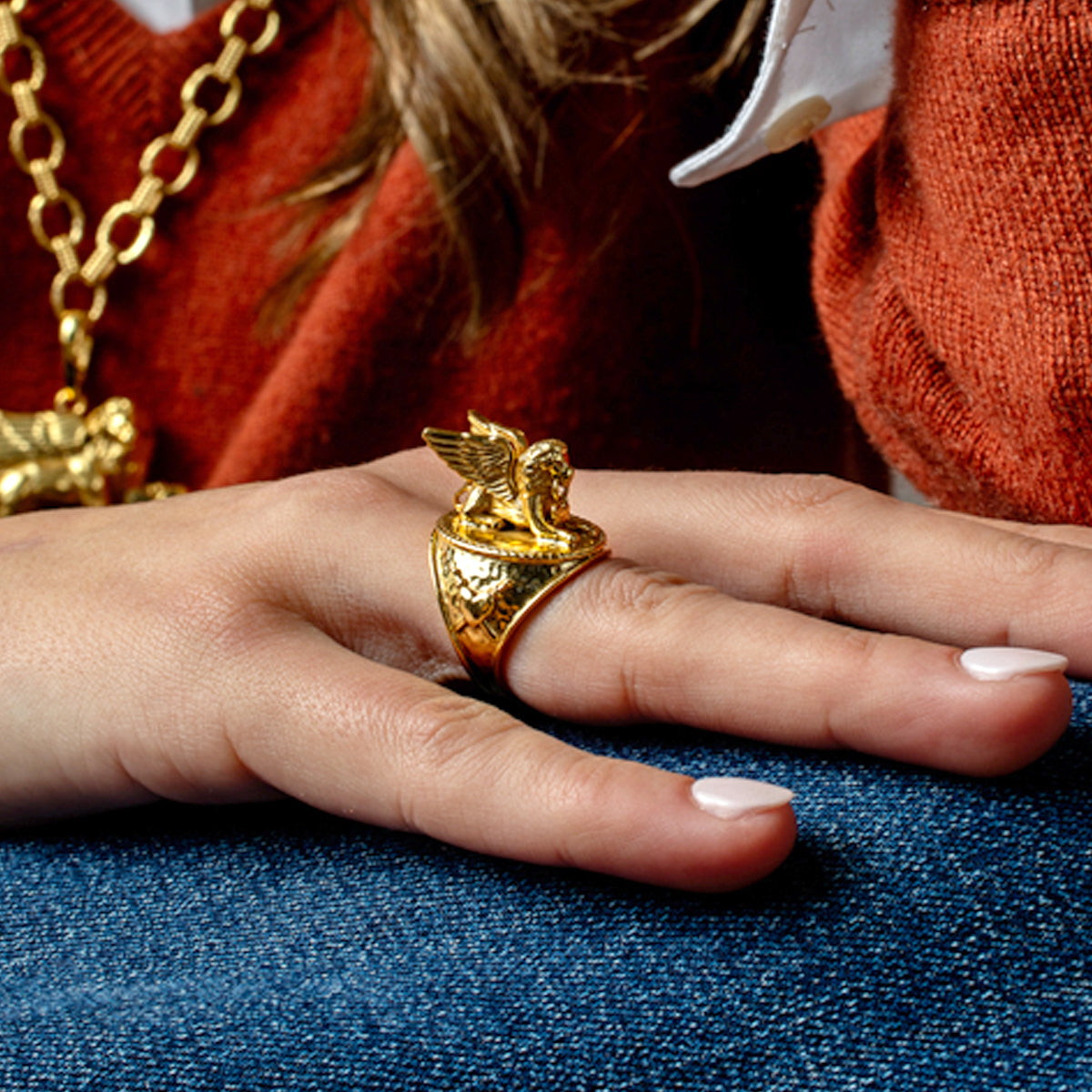 Gold Lionheart Ring