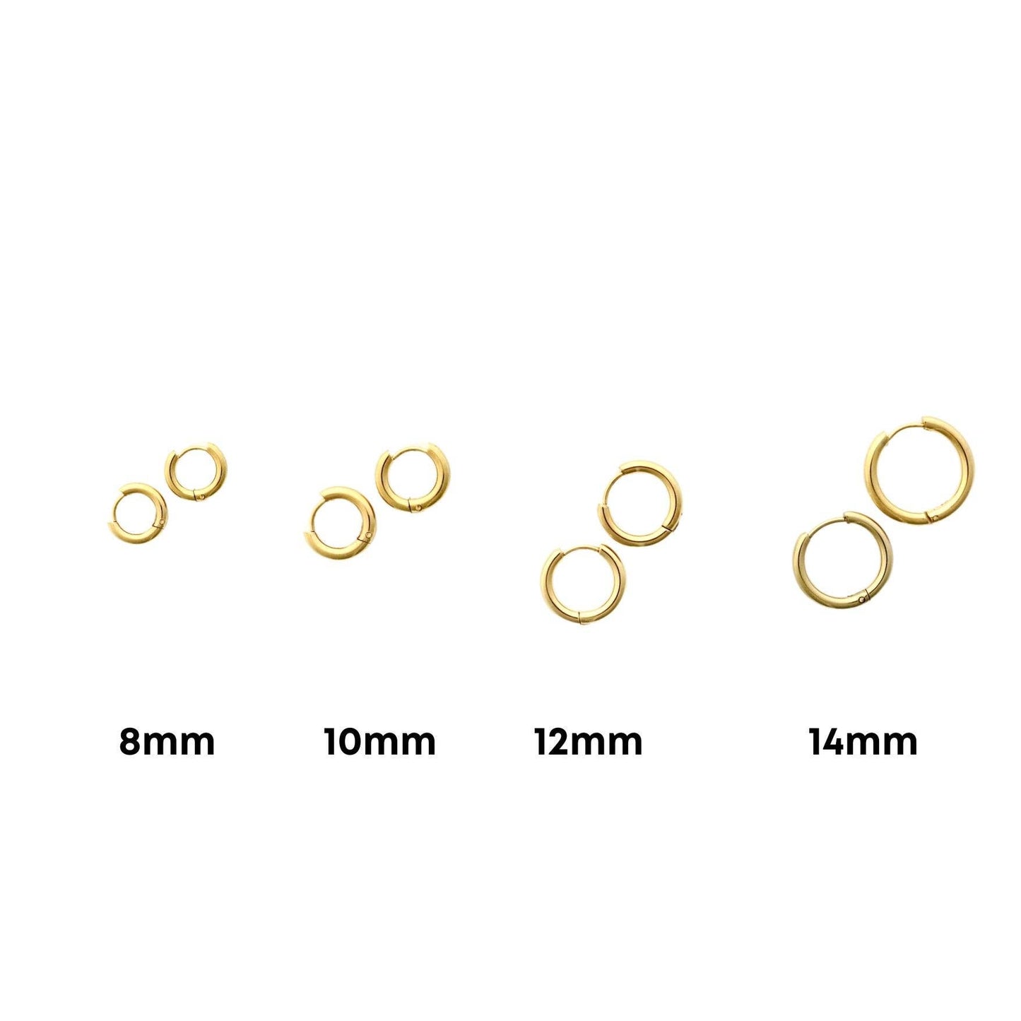 LINNY CO - Huggie Earrings - Scarlett Hoop Gold 14mm