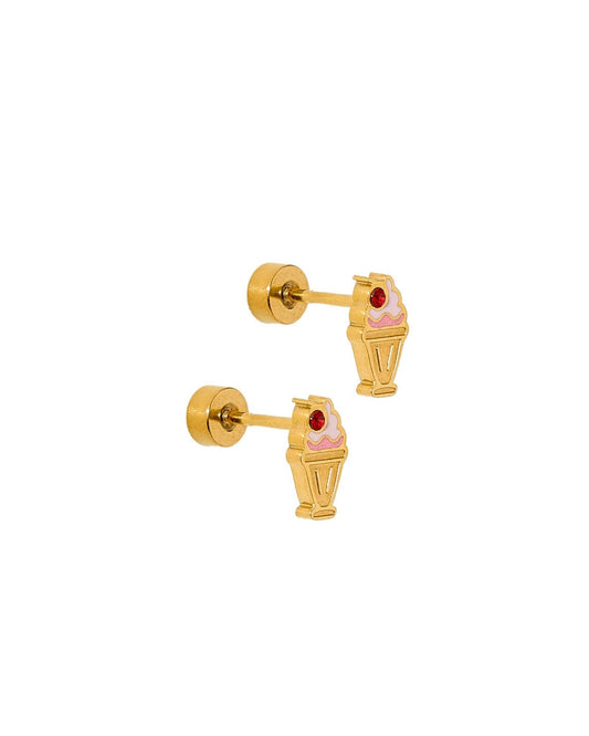 LINNY CO - Screwback Stud Earrings - Milkshake
