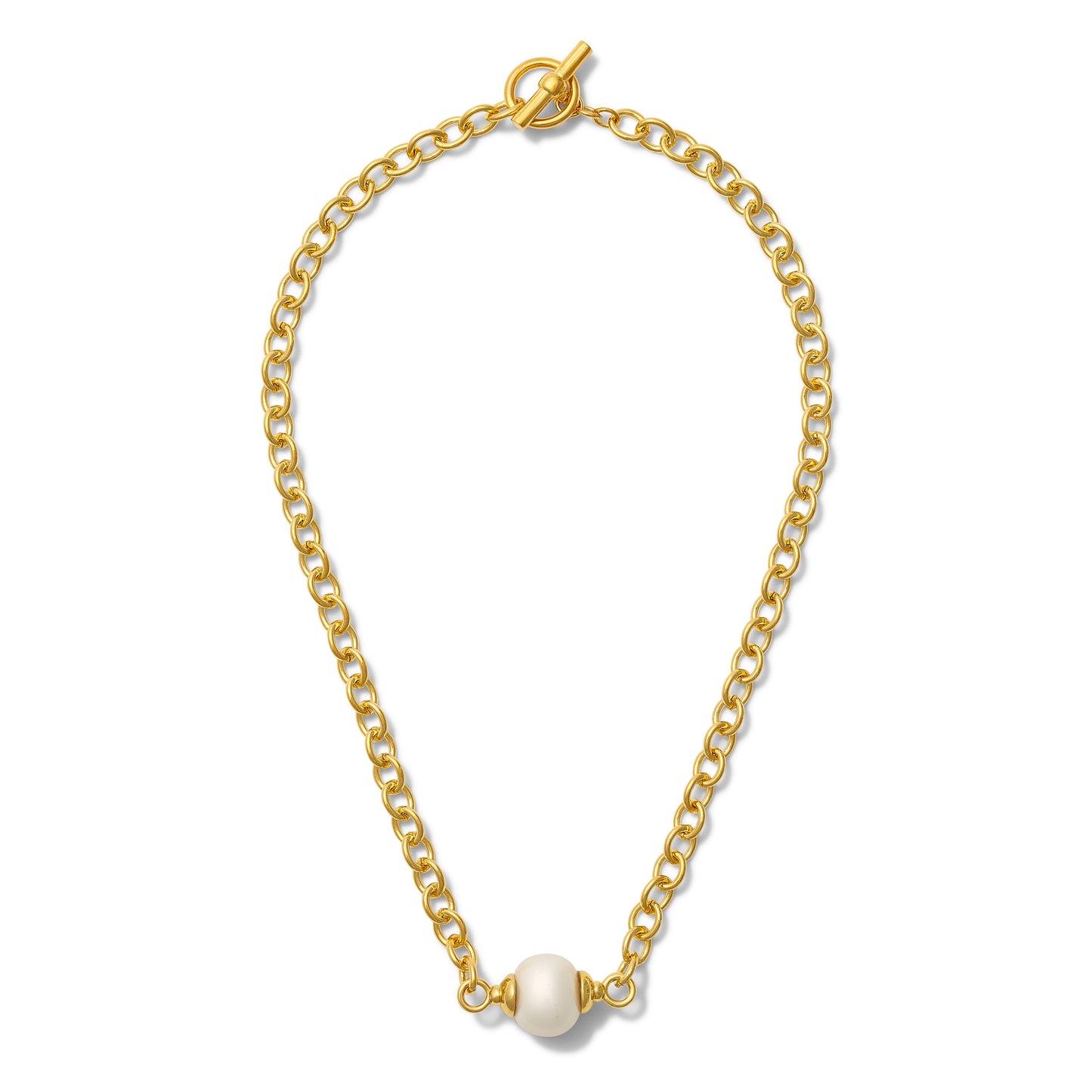 Essential Pebble Pearl Necklace-16"